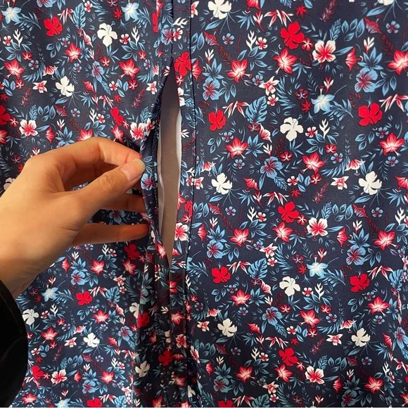 Columbia keyhole back Floral Sleeveless Tank Top - Blue and Red size small - Picture 12 of 12